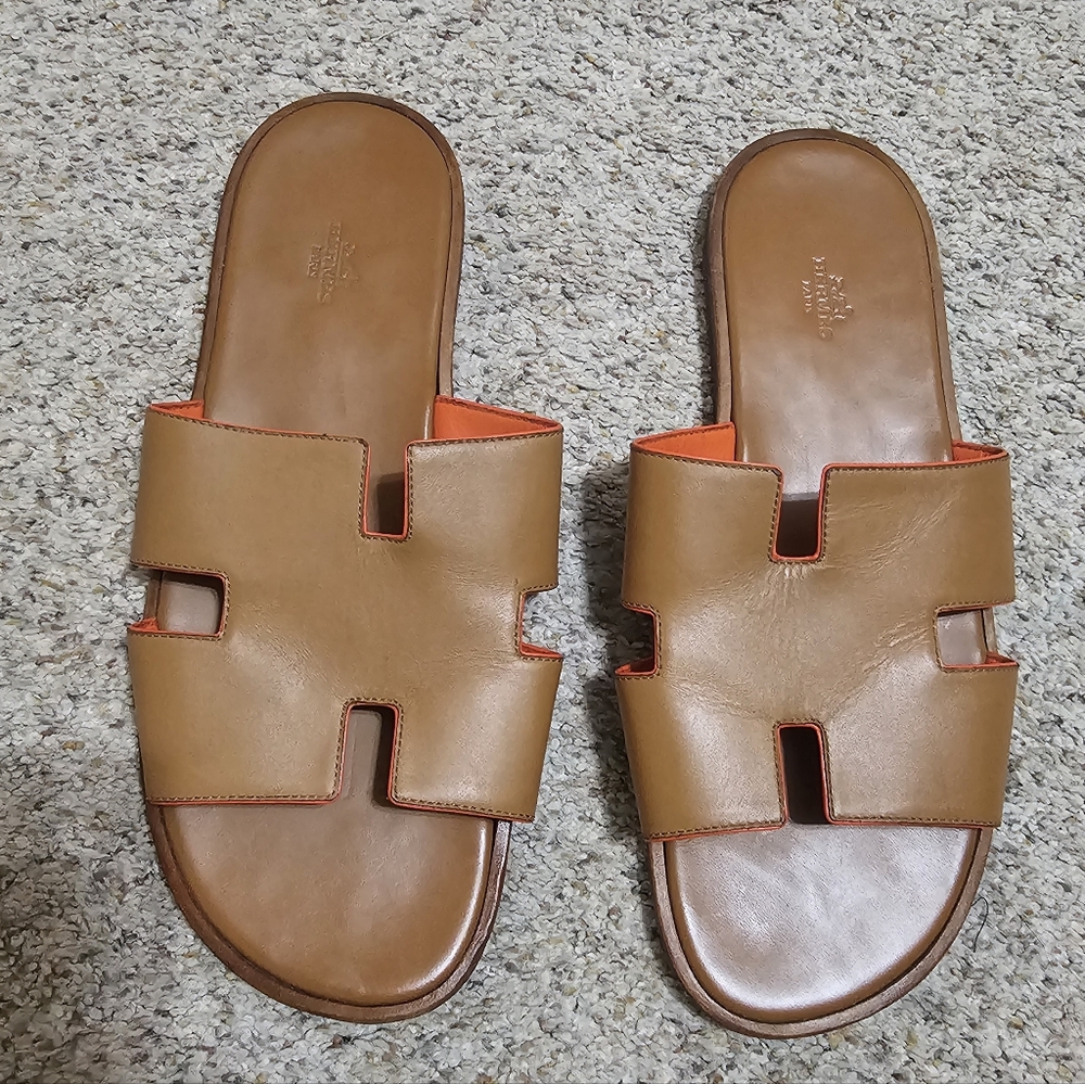 Hermes Two Tone  H Logo Izmir Authentic Hermes Sandal Size 42